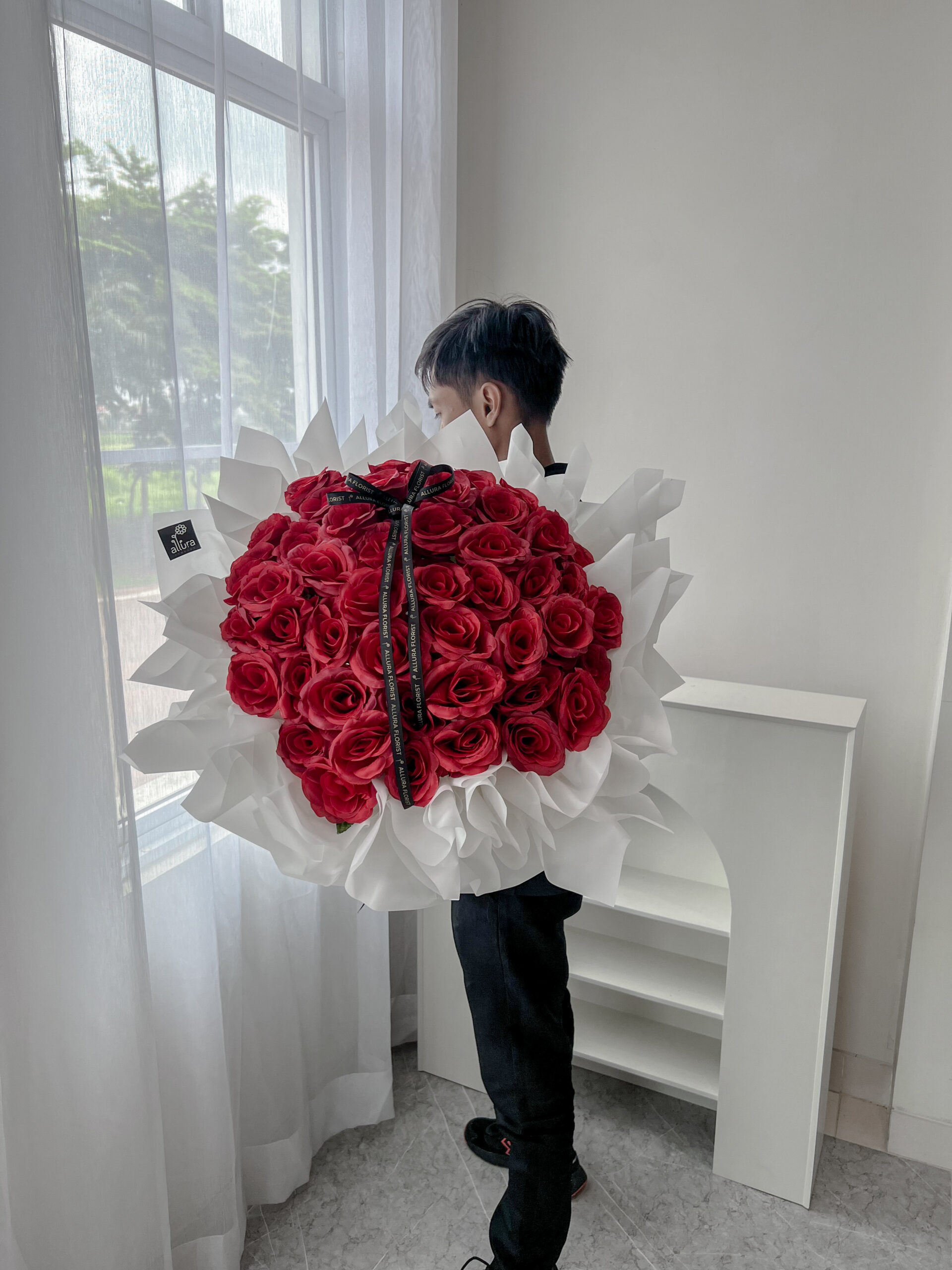 valentine buket mawar merah