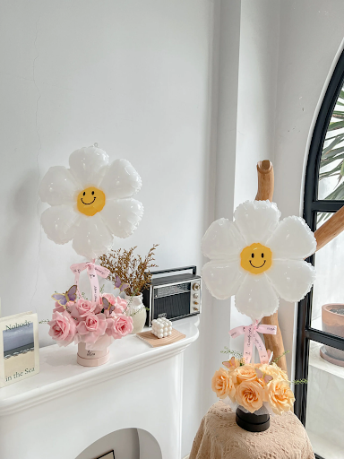 bunga mawar pink muda Dayrose Box