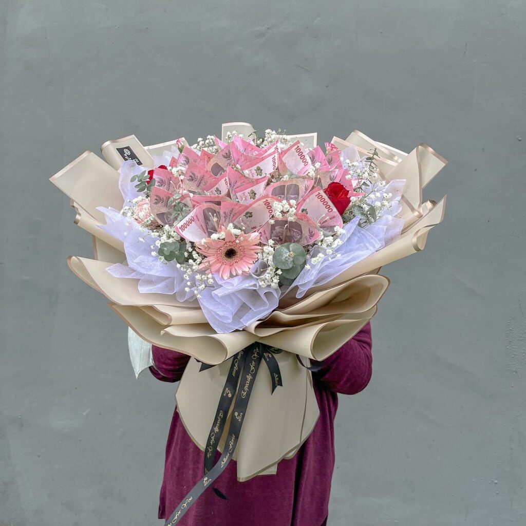 buket uang sebagai buket buat pacar