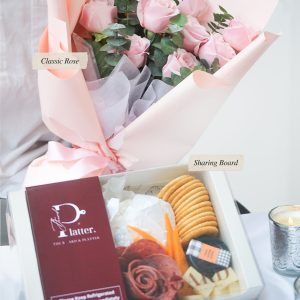 cheese platter dan flowers
