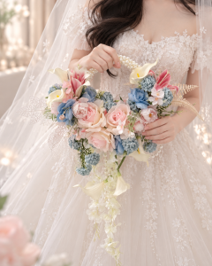 hoop wedding bouquet
